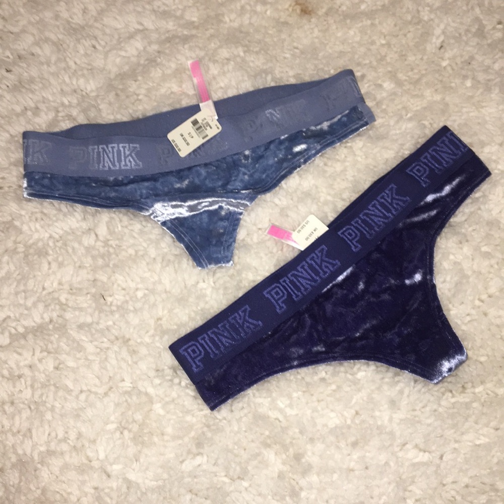 ❌SOLD❌ NWT VS PINK Velvet Thongs